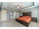 The primary bedroom features a trey ceiling, neutral walls, and carpeted floors at 3255 Clear View Dr, Snellville, GA 30078
