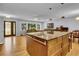 View of kitchen open to the living room showing granite countertops and stainless appliances at 4794 Glenbonnie Ct, Atlanta, GA 30360