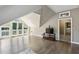 Bright living room features hardwood floors and a door to the outside at 511 Pine Valley Se Rd, Marietta, GA 30067