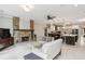 Open concept living room with a fireplace and views of the kitchen at 511 Pine Valley Se Rd, Marietta, GA 30067