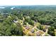 Picturesque aerial view of new construction homes surrounded by lush greenery and scenic surroundings at 2855 Pilgrim Mill, Cumming, GA 30041