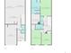 Combined floor plans highlighting the layout including kitchen, living, dining, bedrooms and bathrooms at 3481 Lakeview Crk, Lithonia, GA 30038