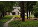 Backyard featuring a green lawn, a pathway and a two-story home exterior at 3916 E Brookhaven Ne Dr, Brookhaven, GA 30319