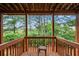 Exterior shot of the deck offering lovely tree coverage and plenty of shade at 451 Tioram Se Ln, Smyrna, GA 30082