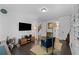 Cozy living room with a dark hardwood floor, library, and a comfortable sitting area at 518 Hargrove Ln, Decatur, GA 30030