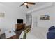 Cozy bedroom featuring a king bed, hardwood floors, and a serene ambiance at 518 Hargrove Ln, Decatur, GA 30030