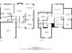 Detailed floor plan showcasing layout of the home's two floors, with dimensions for rooms and key features at 12015 Harbour Town Pkwy, Fayetteville, GA 30215