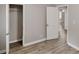 Bedroom with modern grey walls and a closet at 568 Mcwilliams Se Rd, Atlanta, GA 30315