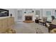 The living room showcases a fireplace and built-in bookshelves at 1304 Swallows Walk, Grayson, GA 30017