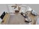 Aerial view of the living room featuring fireplace, vaulted ceilings, wood floors, and lots of light at 1304 Swallows Walk, Grayson, GA 30017