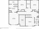 Second floor plan showing bedrooms, bathrooms, closets, laundry room and open to below at 1657 Bradmere Ln, Lithia Springs, GA 30122
