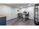 Functional basement office area with sleek desk setup, seating, and storage at 2849 Crescendo Dr, Atlanta, GA 30318