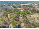 An aerial view of residential properties nestled in a vast wooded area, close to a commercial zone at 2139 Logan Dr, Jonesboro, GA 30236