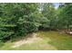 Expansive backyard with lush green grass and mature trees, perfect for outdoor activities at 3265 Greenhill Ct, Villa Rica, GA 30180