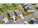 Birds eye view showcasing the home's location, neighboring houses and the community layout at 4117 Flat Rock Pt, Stonecrest, GA 30038