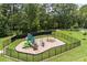 Community playground area with swingset, slide and climbing area at 4117 Flat Rock Pt, Stonecrest, GA 30038