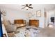 A modern Bedroom with neutral walls, a wood crib, and an astronaut themed area rug at 639 Tigers Eye Ter, Kennesaw, GA 30144