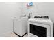 Convenient laundry room with modern, white washer and dryer at 151 Rolling Hills Pl, Canton, GA 30114