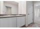 Bathroom featuring a double sink vanity at 2296 Waycross Ln, Dacula, GA 30019