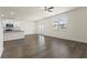 Open living space with breakfast bar, glass doors, and a large window providing natural light at 2296 Waycross Ln, Dacula, GA 30019