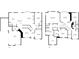 Complete floor plan of the house, showing both floors, layout, kitchen, bedrooms, bathrooms, and garage dimensions at 422 Silver Brook Dr, Woodstock, GA 30188