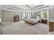 Spacious main bedroom with tray ceiling, ceiling fan and large windows at 422 Silver Brook Dr, Woodstock, GA 30188