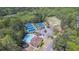 Aerial view of the community featuring tennis courts, pool, and clubhouse at 10280 Medridge Cir, Johns Creek, GA 30022