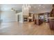 Open concept living area adjacent to the kitchen, with fireplace at 10280 Medridge Cir, Johns Creek, GA 30022