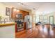 Modern kitchen with stainless steel appliances and a view into the living room at 898 Oak Sw St # 3420, Atlanta, GA 30310