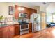 Modern kitchen featuring stainless steel appliances and granite countertops at 898 Oak Sw St # 3420, Atlanta, GA 30310