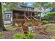 Enjoyable backyard area with a screened porch, fire pit, and mature trees at 233 Spence Se Ave, Atlanta, GA 30317