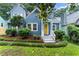 Charming blue craftsman home with a bright yellow door and meticulously landscaped front yard at 233 Spence Se Ave, Atlanta, GA 30317