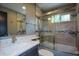 Bathroom featuring a shower/tub combination and a sleek vanity with modern fixtures at 2116 Strasburg Ct, Atlanta, GA 30338