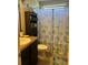 Functional bathroom with a vanity, a toilet, and a shower with a patterned curtain, providing a fresh space at 3227 Puritan Way, Mcdonough, GA 30252