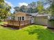 Beautiful backyard featuring a wood deck and lush green grass at 3274 Ridgecrest Se Rd, Smyrna, GA 30080