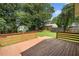 Wood deck overlooking the private backyard at 3274 Ridgecrest Se Rd, Smyrna, GA 30080