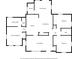 Black and white floor plan showcasing the layout of rooms and dimensions at 3274 Ridgecrest Se Rd, Smyrna, GA 30080