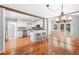 Bright kitchen and dining area with stainless steel appliances and hardwood flooring at 3274 Ridgecrest Se Rd, Smyrna, GA 30080