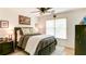 Bedroom with ceiling fan, window and neutral walls at 3290 Cherry Oak Ln, Cumming, GA 30041