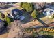 Aerial view highlights the property's location and private backyard space at 271 Double Gate Ct, Sugar Hill, GA 30518