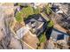 Aerial view of the home shows its location and landscaped yard at 271 Double Gate Ct, Sugar Hill, GA 30518