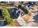 Aerial view showcases the home's driveway, landscaping and lot boundaries at 271 Double Gate Ct, Sugar Hill, GA 30518