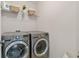 Convenient laundry room with modern washer and dryer units at 110 Finchley Dr, Roswell, GA 30076