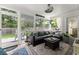 Cozy sunroom with comfortable seating, views of the backyard and plenty of natural light at 2751 Pilgrim Mill Rd, Cumming, GA 30041