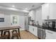 Well-lit kitchen with white cabinets, stainless steel appliances, and a breakfast table at 1174 Princess Sw Ave, Atlanta, GA 30310