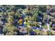 Aerial view highlights a home in wooded, peaceful and established neighborhood at 3081 Frankie Ln, Duluth, GA 30096