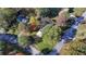 Property aerial view showing house, carport, yard and mature trees at 3081 Frankie Ln, Duluth, GA 30096