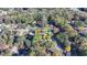 An aerial view of a property surrounded by trees and other homes in a neighborhood setting at 3081 Frankie Ln, Duluth, GA 30096