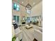 Bright living room with soaring ceilings, fireplace, and elegant chandelier at 365 Morning Dew Cir, Roswell, GA 30075