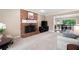 Bright living room showcasing a brick fireplace and comfortable seating arrangement at 3990 Wesley Chapel Rd, Marietta, GA 30062